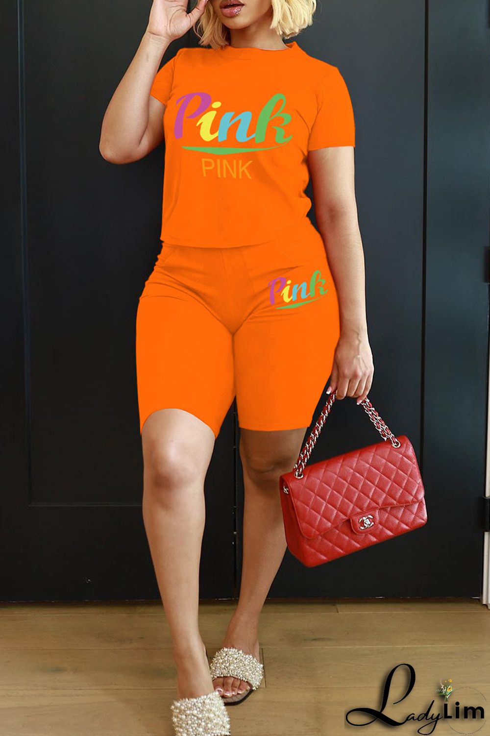 Yellow Casual Print Patchwork O Neck Short Sleeve Two Pieces