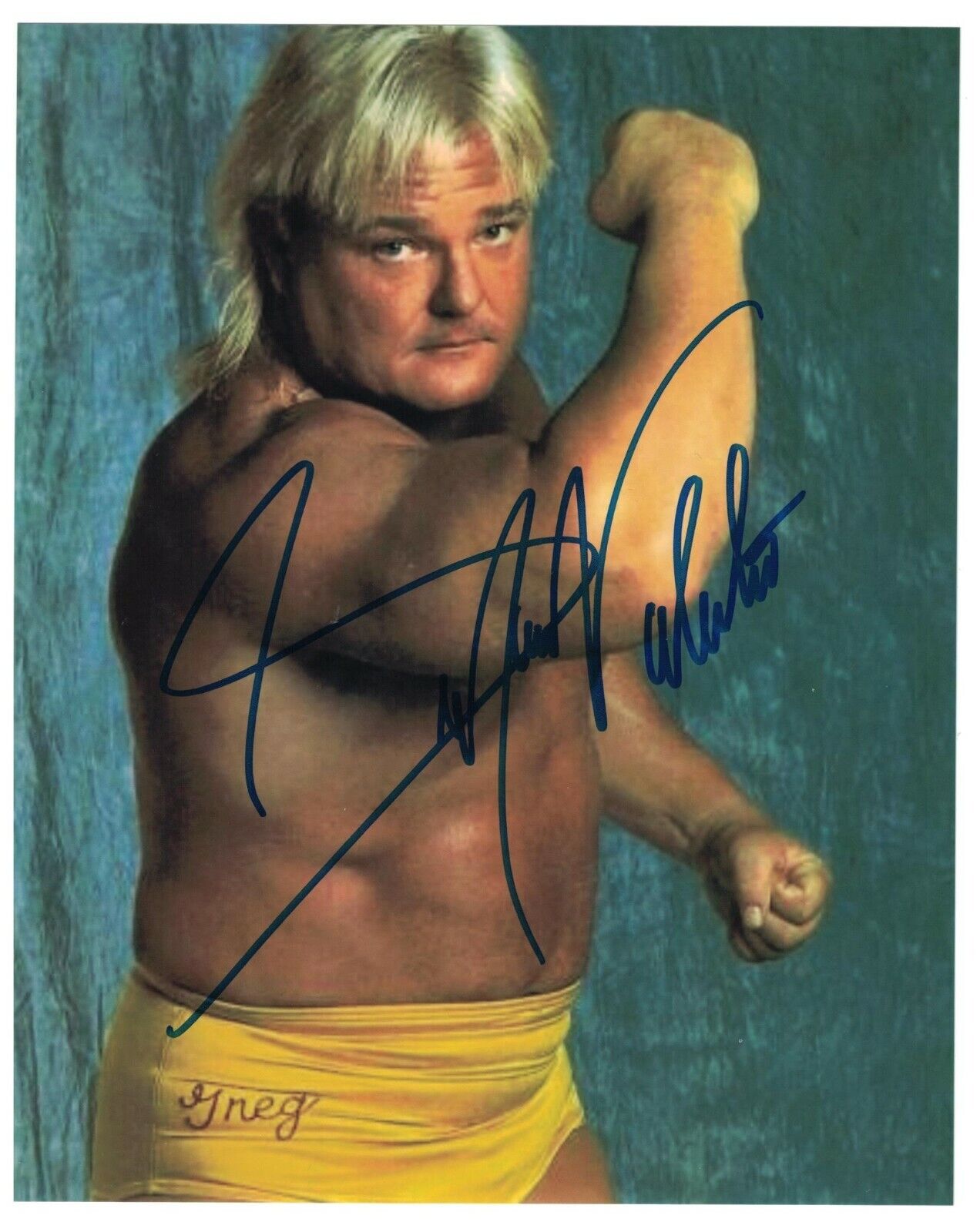 Greg The Hammer Valentine Signed Autographed 8x10 Photo Poster painting WWF