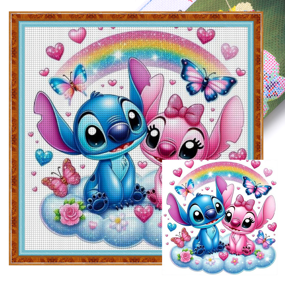 Color Stitch Under The Rainbow Full 11CT Pre-stamped Canvas(40*40cm) Cross Stitch