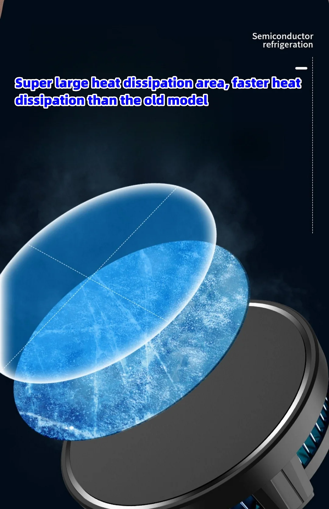 Magnetic semiconductor heat sink for mobile phone and tablet