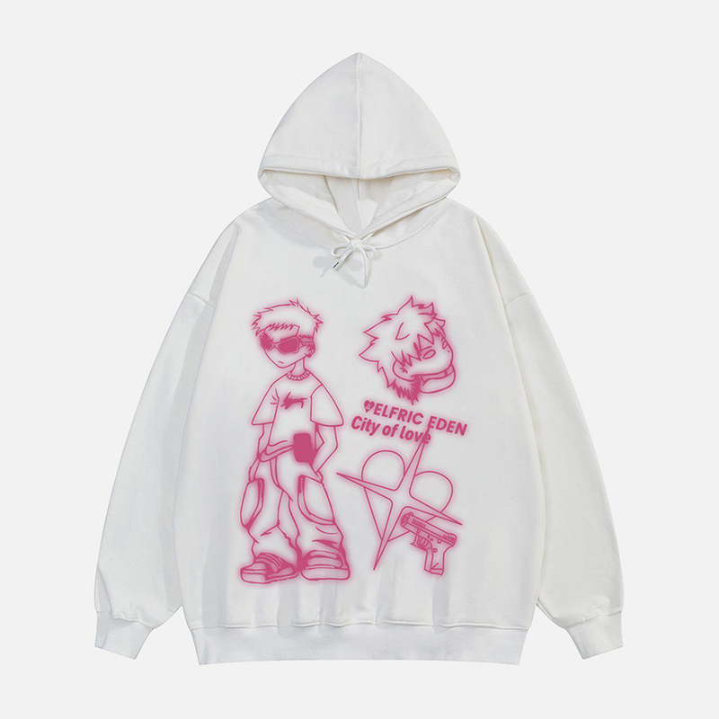 Sopula Cartoon Graphic Hoodie