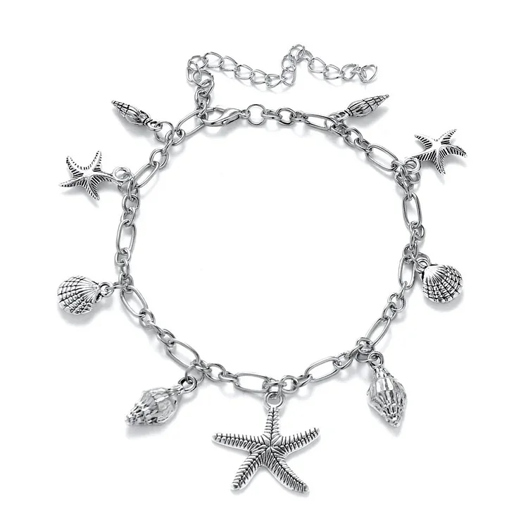 FNIO Vintage star pendant anklets for women 2018 ankle bracelets on the leg bohemian foot beach jewelry Party gift free drop