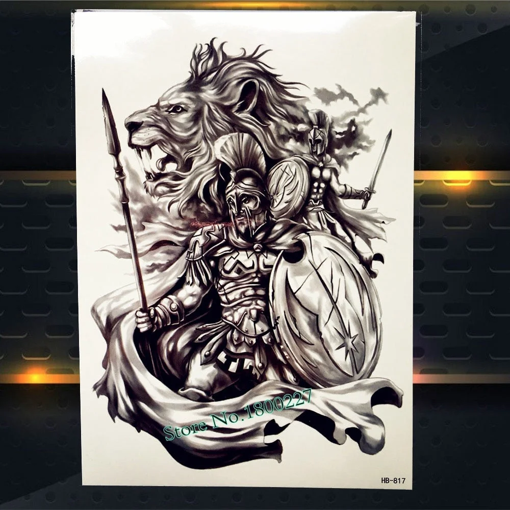 New Greek Mythology Centaur Temporary Tattoo Sagittarius Design Arm Tatoo For Men Women Body Art Fake Waterproof Tattoo Stickers