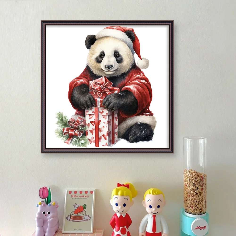 DIY Stamped Cross Stitch 11CT Full Embroidery 40*40cm - Christmas Panda