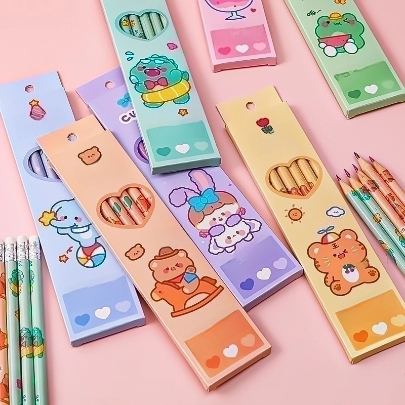1 Set Animal Letter Learning Daily Wood Casual Minimalist Pencil