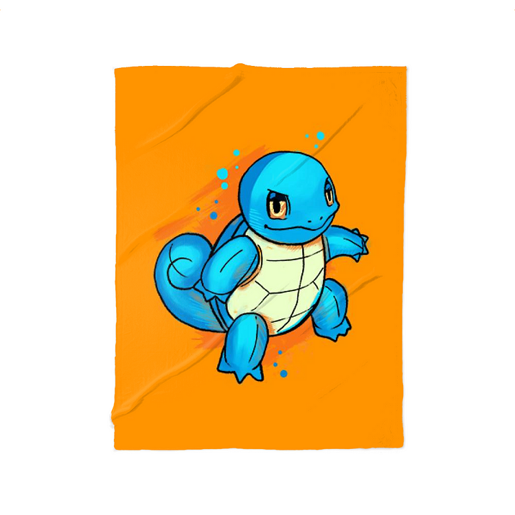 Tiny Turtle Pokemon Squirtle Pokemon Fleece Blanket