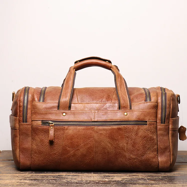 Large 32 inch duffel bags for men holdall leather travel bag overnight gym sports weekend bag