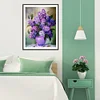 Diamond Painting-DIY Full Round Drill Purple Orchids
