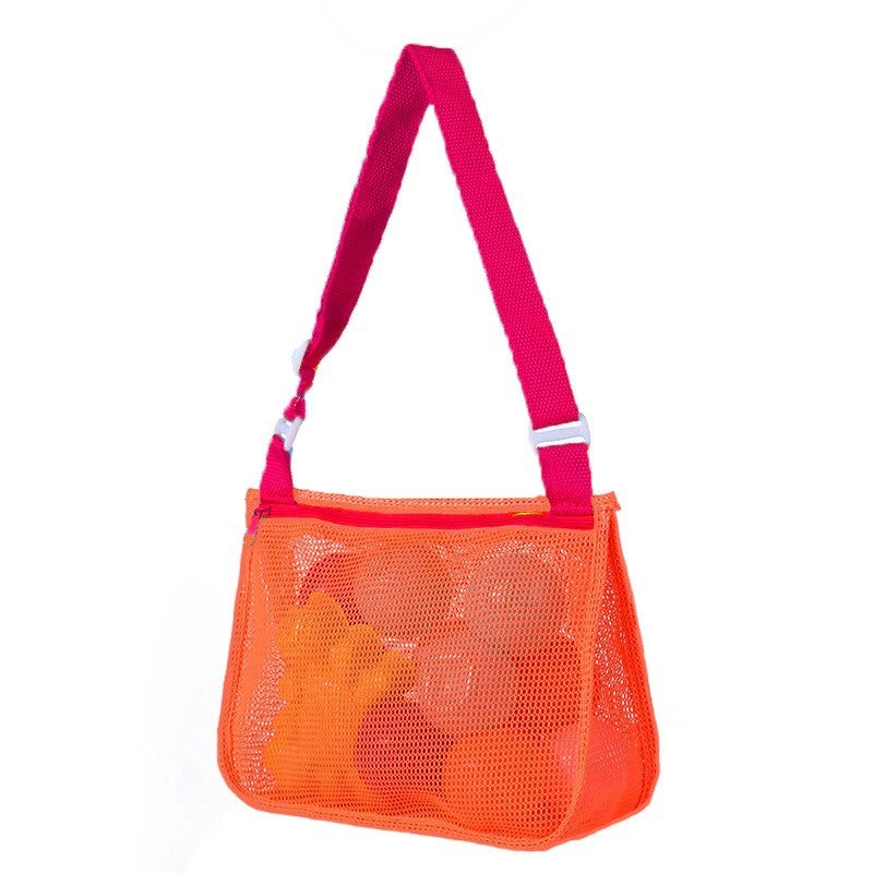 New Color Matching Children’s Toy Bag Shell Storage Bag Travel Beach Bag Hollow Transparent Beach Bag
