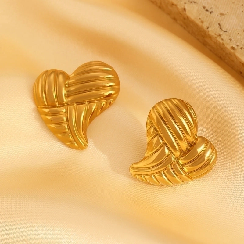 1 Pair Retro Minimalist Classic Style Geometric 304 Stainless Steel 18K Gold Plated Ear Studs