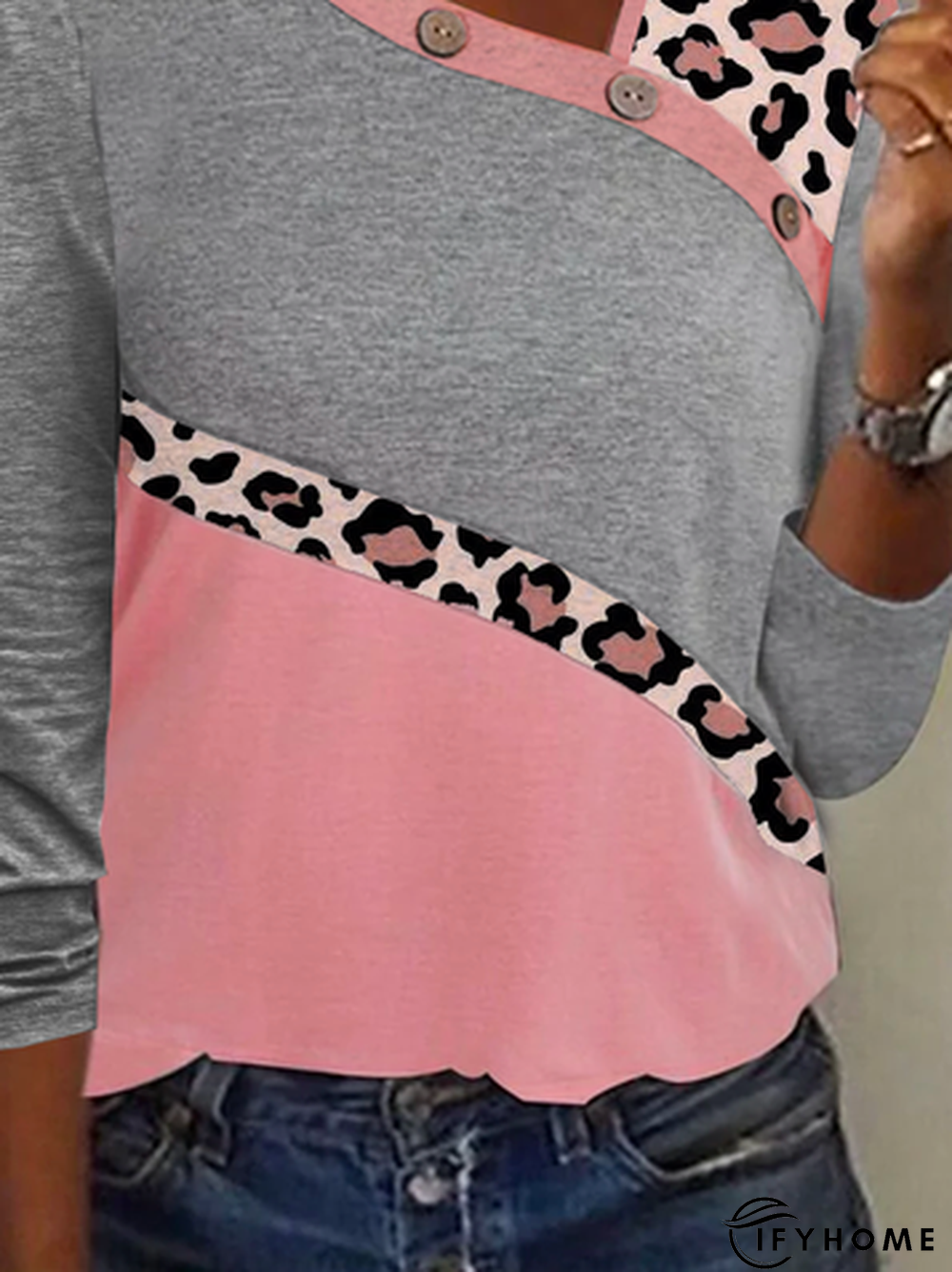 Loose Casual Jersey Leopard T-Shirt | IFYHOME