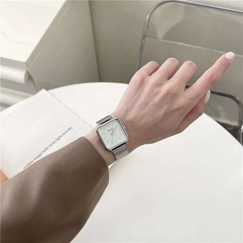 Fashion Solid Color Folding Buckle Quartz Women’s Watches