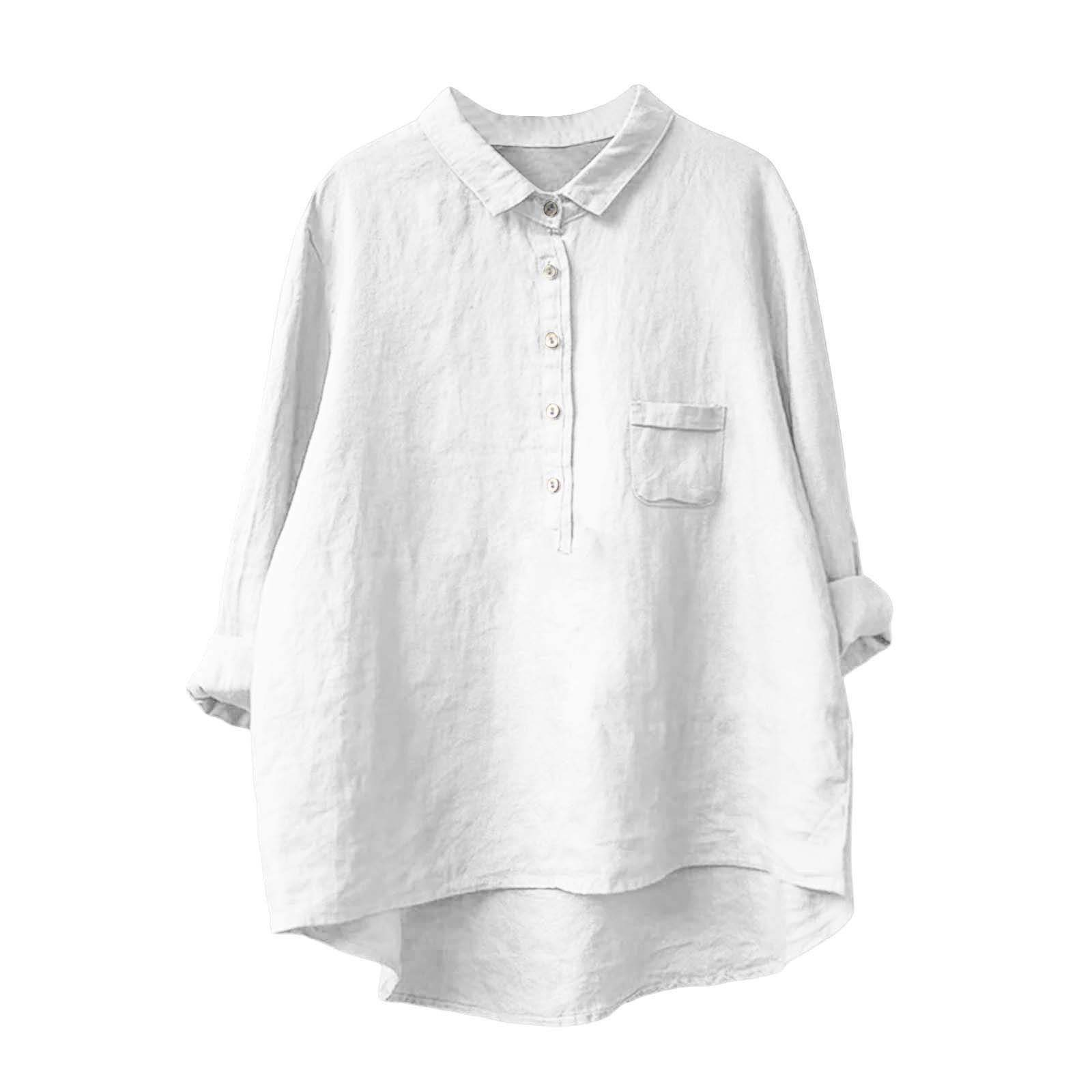 Summer 2025 Women's Vintage Fish Sardines Art Print Casual Cotton And Linen Shirt