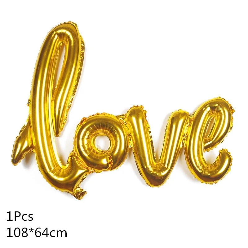 Wedding Balloons Foil Groom Bride Love Balloon for Wedding Decoration Bachelorette Party Valentine's Day Adult Party Supplies