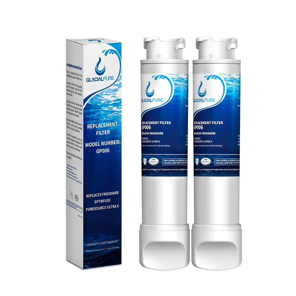 GlacialPure Replacement For Frigidaire EPTWFU01 Water Filter 2Pk