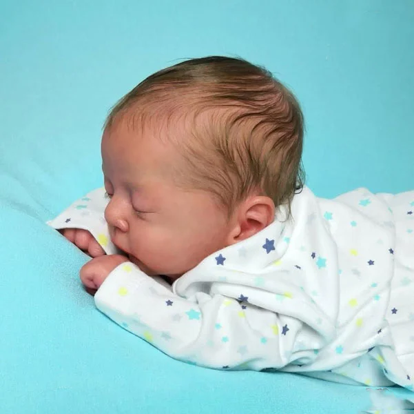 17" Soft Weighted Body Cute Lifelike Handmade Silicone Reborn Sleeping Baby Boy Doll Bodhi
