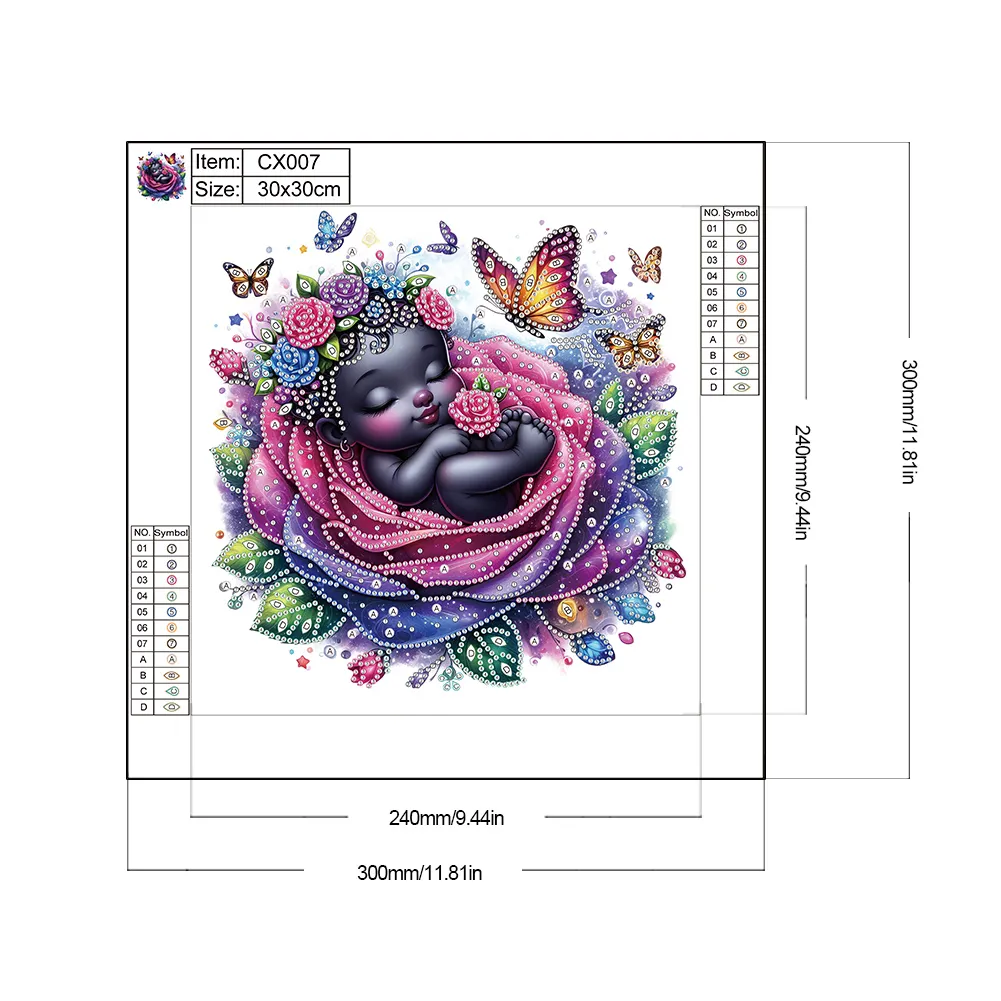 Diamond Painting - Partial Special Shaped Drill - Rose Child(Canvas|30*30cm)