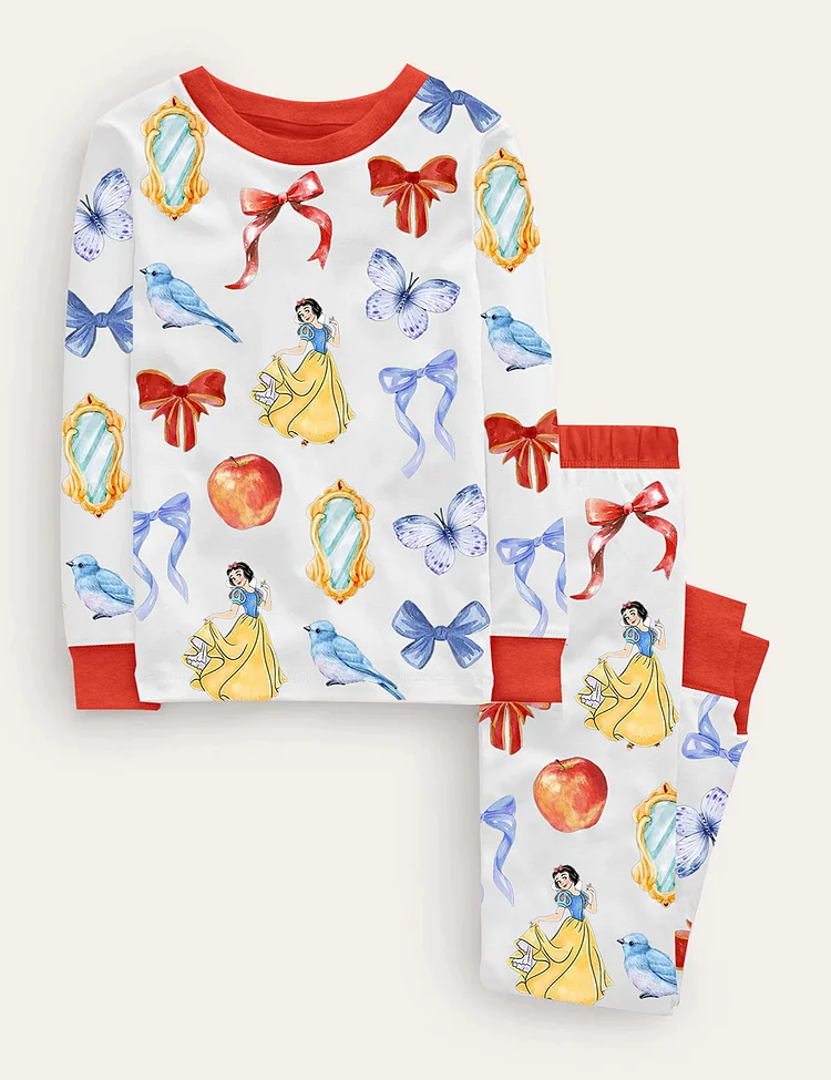 Kid's Snow White Coquette Bow Pajama Set