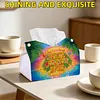 DIY Diamond Art Tissue Box Holder Best Mom PULeather Diamond Art Desktop Organizer Resin Rhinestone Storage Organizers Gem Art Home Office Decor Craft Gift for Women
