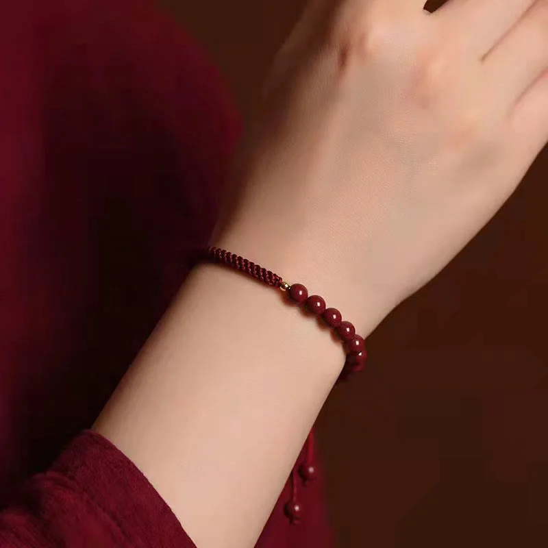 Cinnabar King Kong Knot Blessing String Bracelet