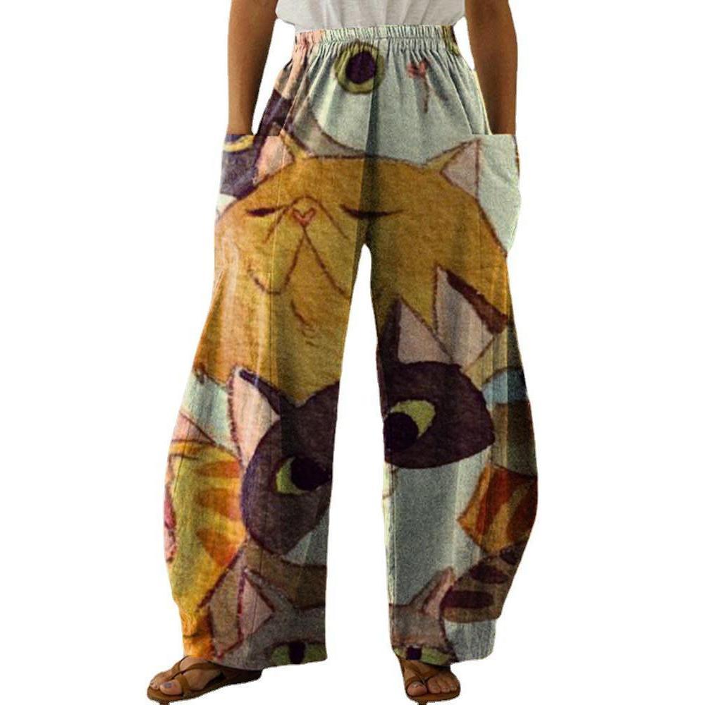  thdmladies Yellow High Waist Thin Pants thedmladies