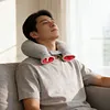 U Shape Hot Water Bag with Removable Flannel Cover Portable Neck Warmer Adjustable Snap Fastener Water Bag for Home/Office