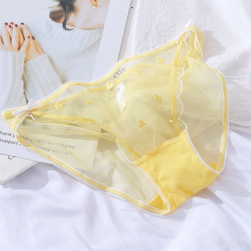 Billionm Women's Sexy Lace Underwear Panties Sweet Girly Cotton Panties Light and Breathable Temptation Sexy Low-rise Ladies Briefs