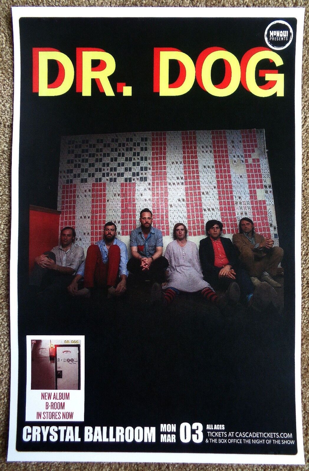 DR. DOG 2014 Gig POSTER Portland Oregon Concert B-Room Version 1