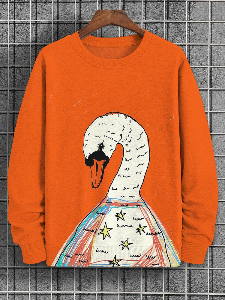 Men's Graffiti Star Goose Art Print Casual Sweatshirt