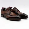 Fashion Brown Mens Derby Genuine Leather Formal Shoes