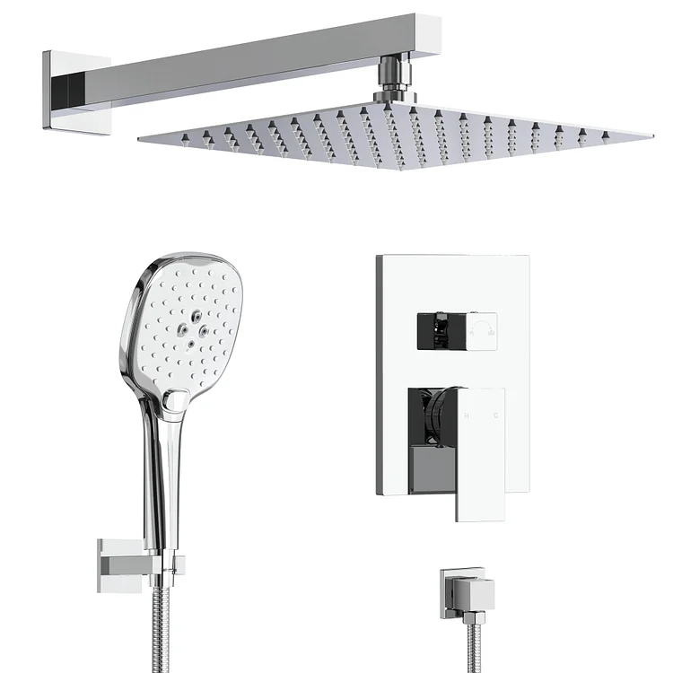 Wall Mount Rainfall Shower System in Chrome M6646CI-10BL | EVERSTEIN
