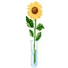 Bead Embroidery - Partial Printed 9CT Sunflower(26x10 CM)