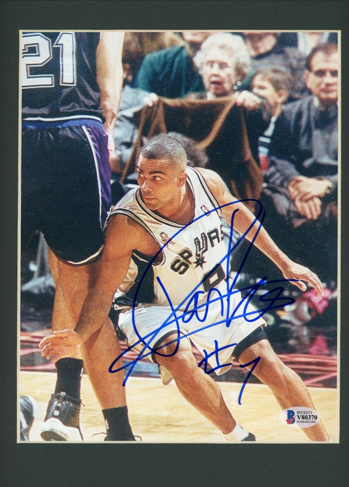 Tony Parker Spurs Signed Autographed Matted 8x10 Glossy Photo Poster painting Beckett BAS