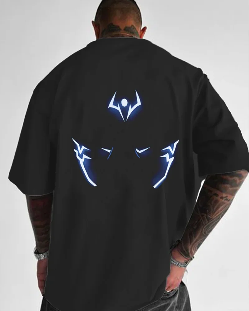 Outletsltd Oversized anime villain personalized printed T-shirt