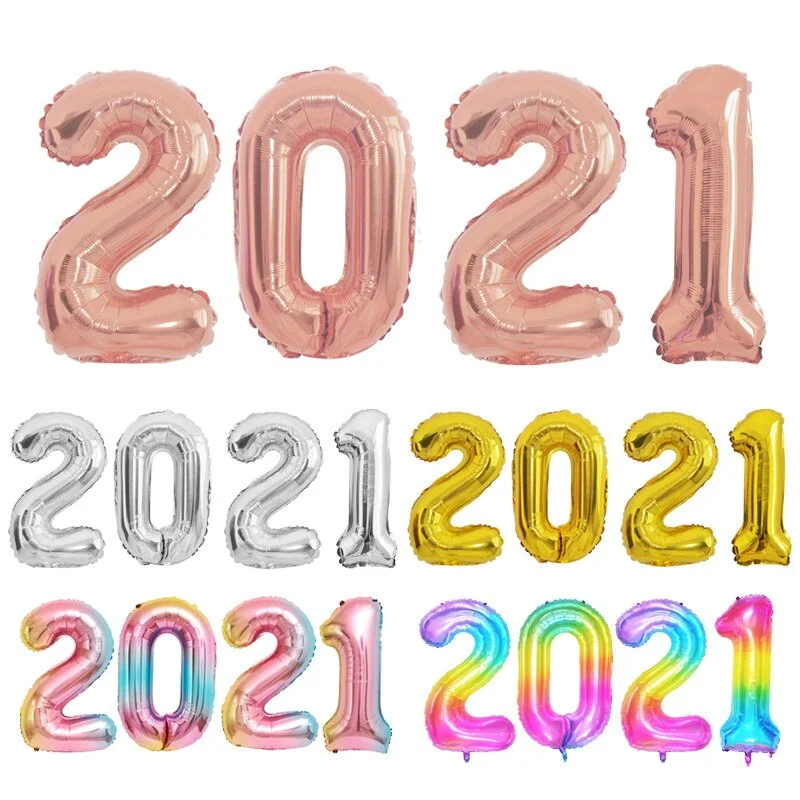 16 Inch Figure Digit Number Balloons Number Foil Balloon For Wedding Decoration Happy Birthday Balloon Baby Shower