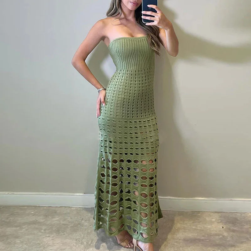 Athvotar Athvotar New Beach Shirt Bra Step By The Seaside Sexy Tight Dress Beach Dress