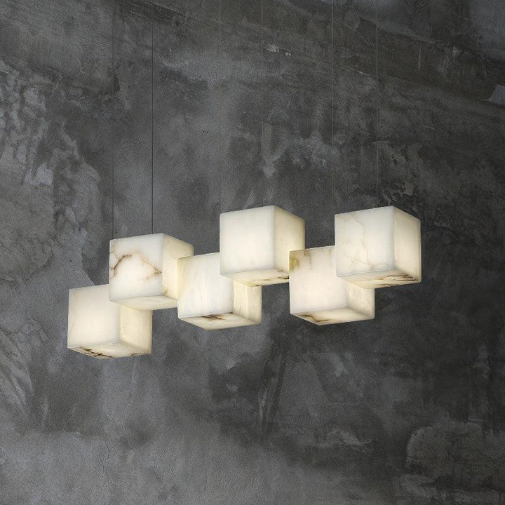 Culoud Modern Alabaster Chandelier Cubic Pendant light