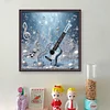 Guitar-11CT Stamped Cross Stitch 40*40cm/15.75*15.75in