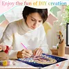 Praying Woman DIY Linen Diamond Painting Tote Bag for Adults Women Gift