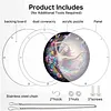 (18.5cm)DIY Acrylic Jigsaw Puzzle Window Hanging with Hanging Chain DIY Stained Glass Decoration Round Window Puzzle Decor for DIY Craft Project (Beauty)