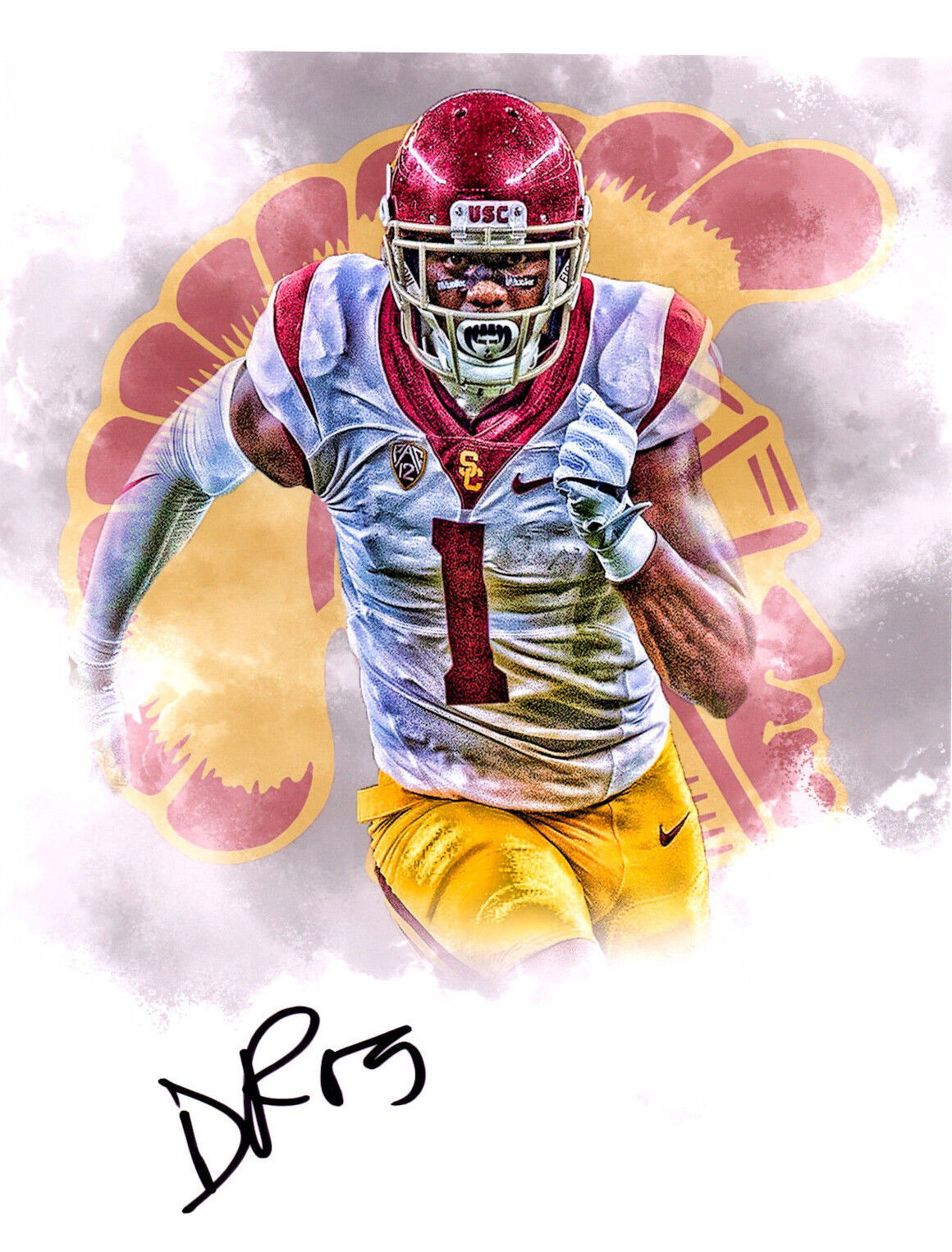 Darreus Rogers signed autographed 8x10 football Photo Poster painting USC Trojans 2017 Draft d