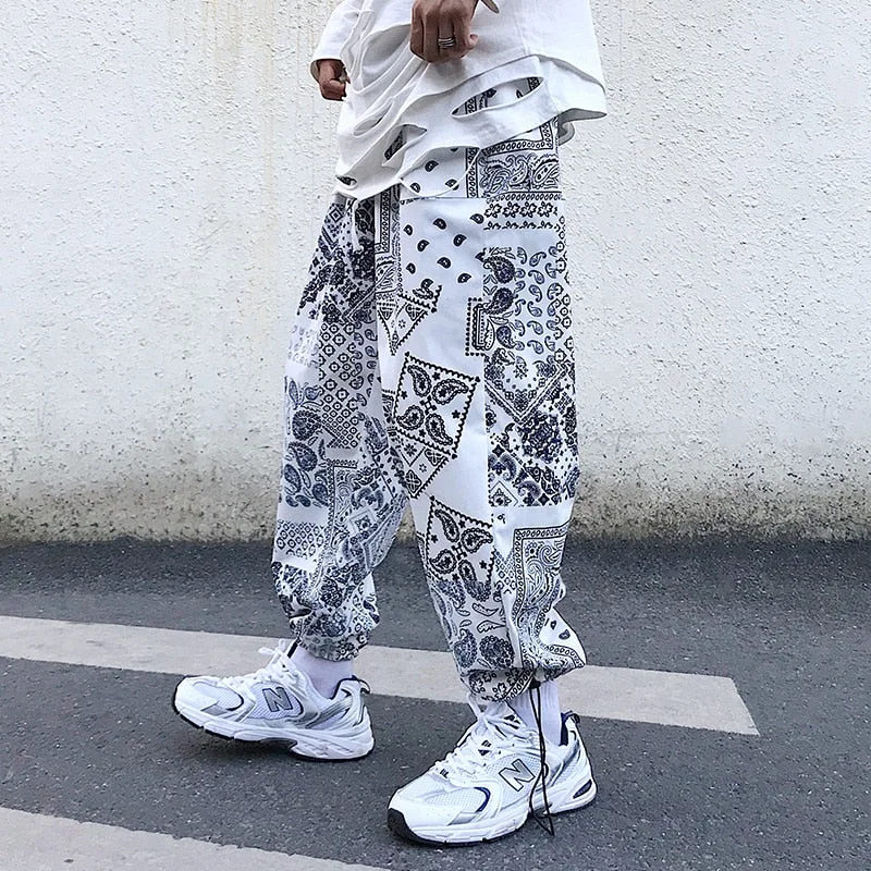 2021 Funny Men Harem Pants Loose Hip Hop Jogger Sweatpants Male Oversized Streetwear Elastic Waist Woman Cargo Trousers 5XL