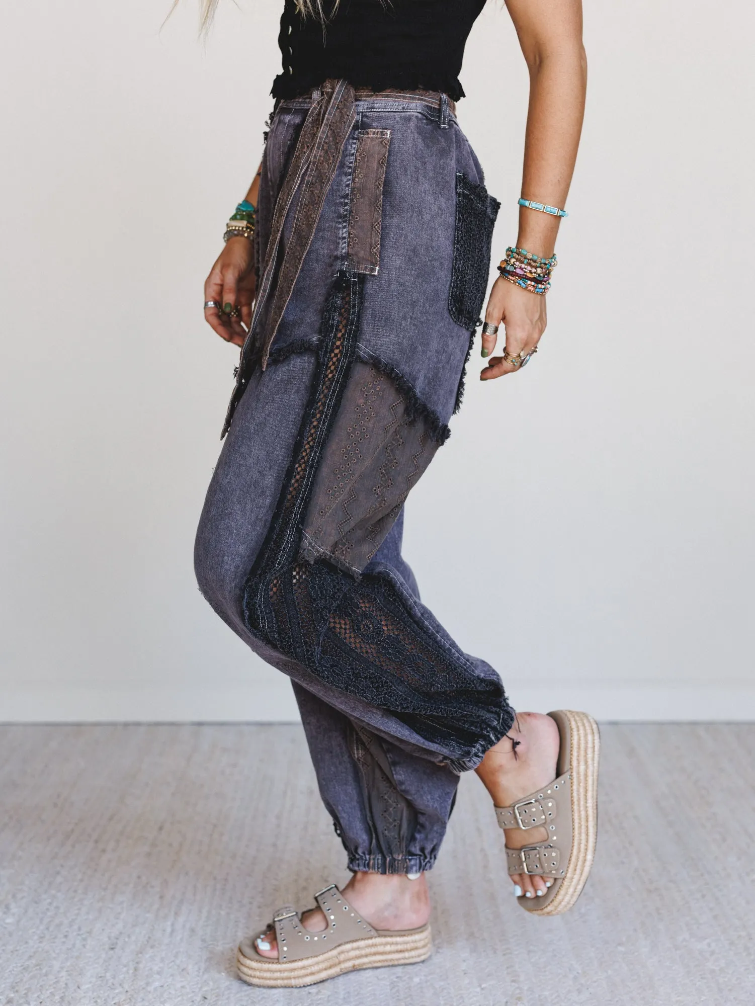 Lace Daze Pants - Black