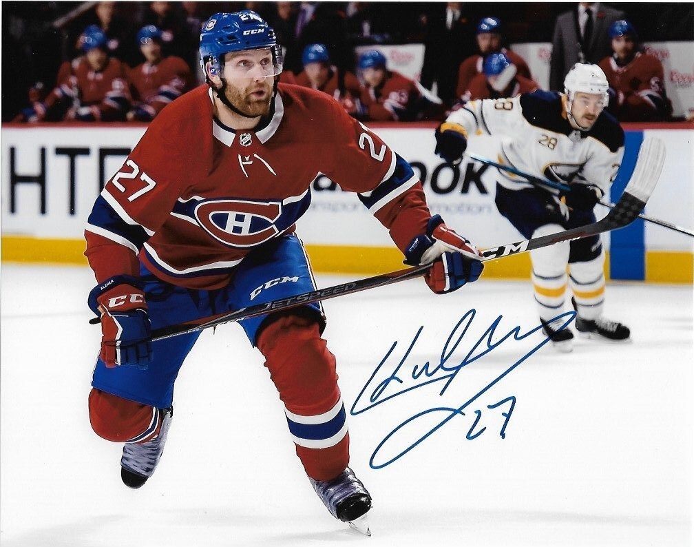 Montreal Canadiens Karl Alzner Signed Autographed 8x10 Photo Poster painting COA #4