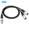 3Pin Audio Speakers Splitter Patch Cable 1 XLR Female To 2 XLR Male Stereo Audios Adapter Patching Cable Shielded Patching Cord Adaptor for Recording Speaker Systems Radio Station