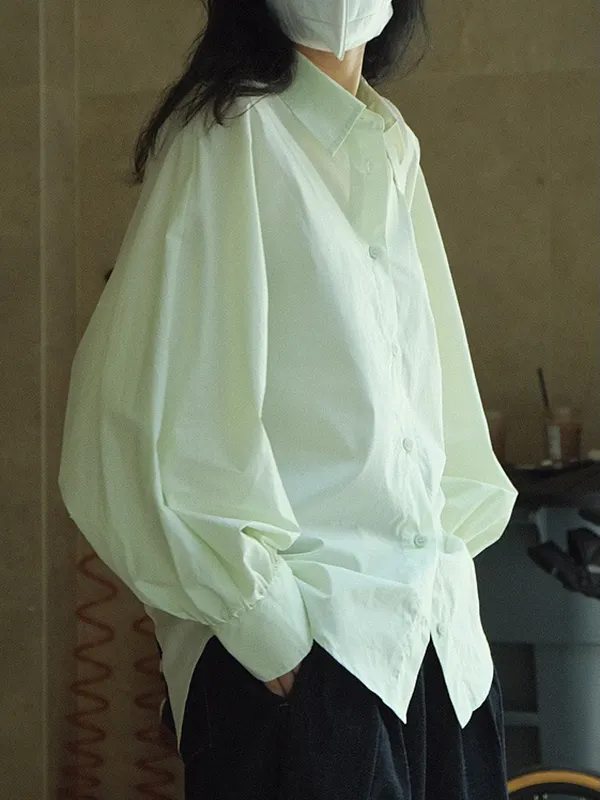 Solid Color Loose Layered Ruffle Blouse