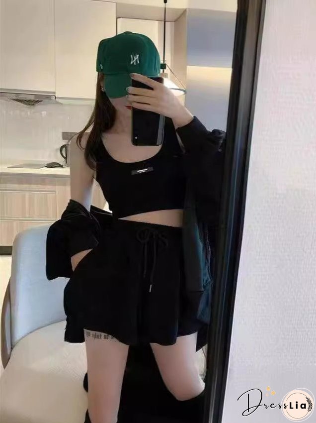 Women's Fashion Leisure Fitness Running Three-piece Sports Suits