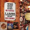 No  service ladies no shirt free drinks - Panneaux en &eacute;tain m&eacute;tallique(20*30cm/30*40cm)