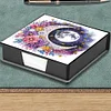 (US Local)PU Moon Flower Diamond Painting Notecard Box with 160 Sheets of Paper