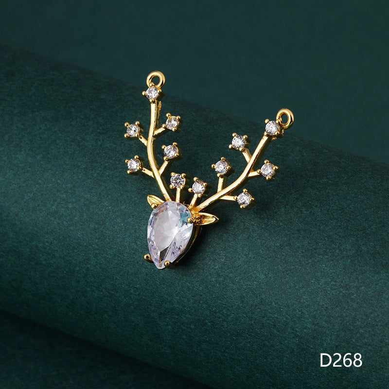 1 Piece 1-2cm Copper Zircon Geometric Jewelry Accessories Pendant